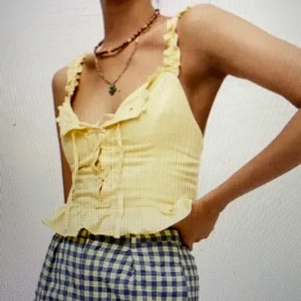 URBAN OUTFITTERS NWT                              GOODIE LACE UP BUSTIER TOP.